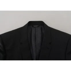 Dolce & Gabbana Grijze MARTINI 3-delig Slim Fit Pak-Heren Kostuums