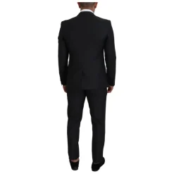 Dolce & Gabbana Grijze MARTINI 3-delig Slim Fit Pak-Heren Kostuums