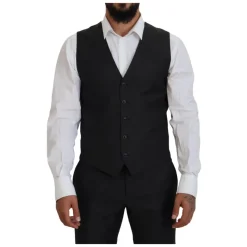 Dolce & Gabbana Grijze MARTINI 3-delig Slim Fit Pak-Heren Kostuums