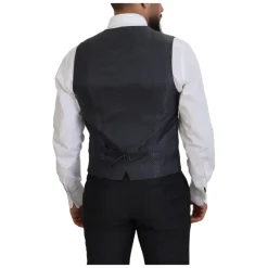 Dolce & Gabbana Grijze MARTINI 3-delig Slim Fit Pak-Heren Kostuums