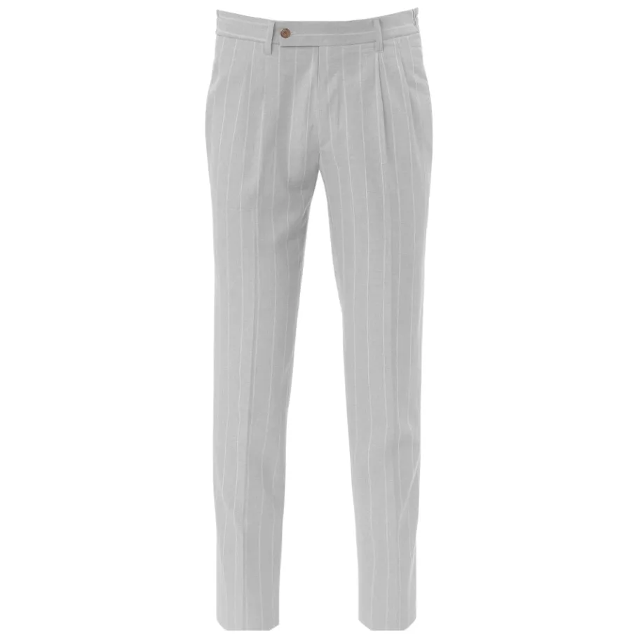 Eleventy Grijze Milano Double-Breasted Jurk-Heren Kostuums