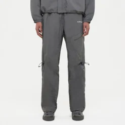 FLÂNEUR Grijze Nylon Utility Broek-Heren Broeken