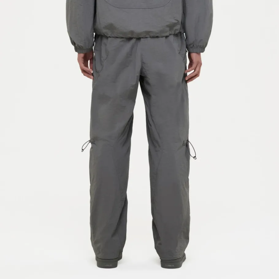 FLÂNEUR Grijze Nylon Utility Broek-Heren Broeken