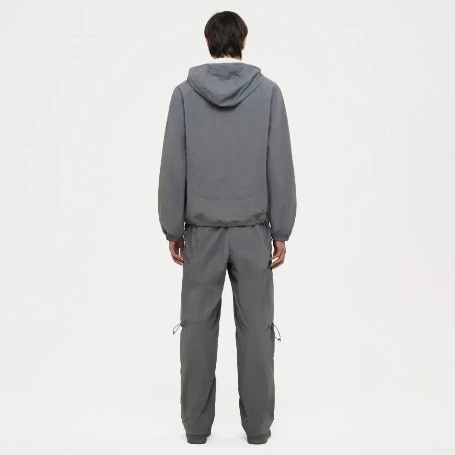 FLÂNEUR Grijze Nylon Utility Broek-Heren Broeken