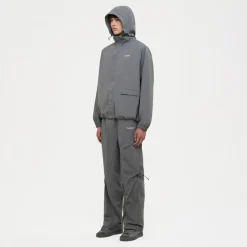 FLÂNEUR Grijze Nylon Utility Broek-Heren Broeken