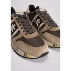 Premiata Grijze Suède Leren Sneakers met Uniek Platform-Heren Sneakers