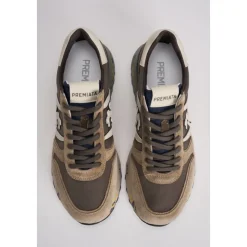 Premiata Grijze Suède Leren Sneakers met Uniek Platform-Heren Sneakers