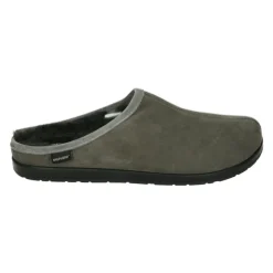 Shepherd Grijze Suède Pantoffels LUDVIG Model-Heren Pantoffels