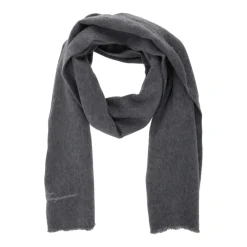 Jacquemus Grijze Wol Kasjmier Logosjaal Vrouw-Heren Sjaals