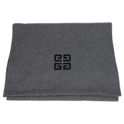 Givenchy Grijze Wollen Sjaal Casual Logo-Heren Sjaals