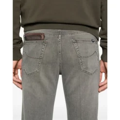 Jacob Cohën Grijze Zijde & Nylon Jeans-Heren Jeans