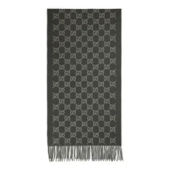 Gucci e Cashmere Sjaal met GG Logo-Heren Sjaals