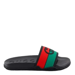 Gucci Groene Interlocking G Sandalen-Heren Slippers