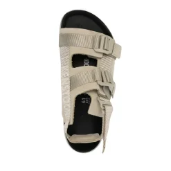 Birkenstock Groene Leren Dubbele Riem Sandalen-Heren Sandalen