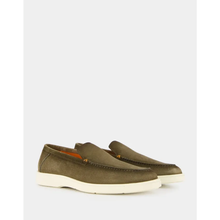 Santoni e Suède Loafers-Heren Instappers & Slip Ons