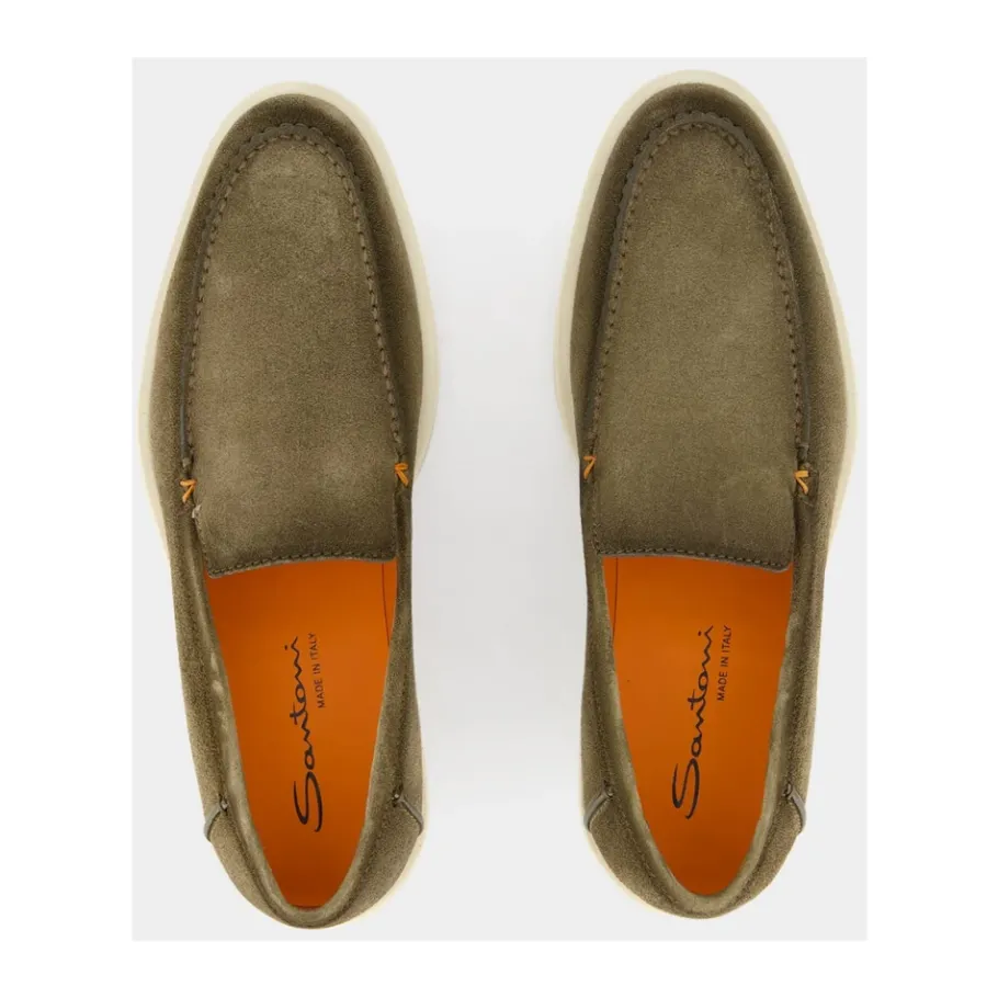Santoni e Suède Loafers-Heren Instappers & Slip Ons