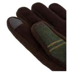 Barbour Hackney Handschoenen Tartan Leer Wol-Heren Handschoenen
