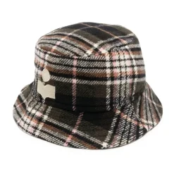 Isabel Marant Haleyh Wollen Mix Ruit Bucket Hat-Heren Hoeden