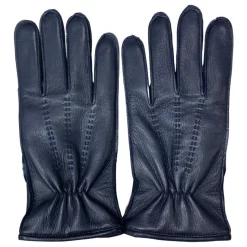 Restelli Guanti Handgemaakte Heren Leren Handschoenen Blauw-Heren Handschoenen
