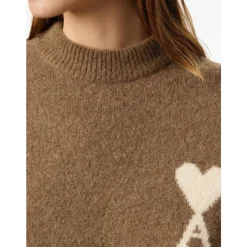 Ami Paris Hazelnoote Crew Neck Sweater-Heren Truien & Vesten