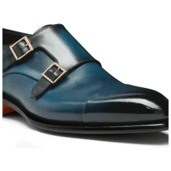 Santoni Heren dubbele gespschoen-Heren Nette Schoenen