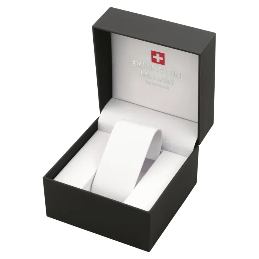 Swiss Alpine Military Heren Horloge Oranje 7058-1879SAM-Heren Horloges