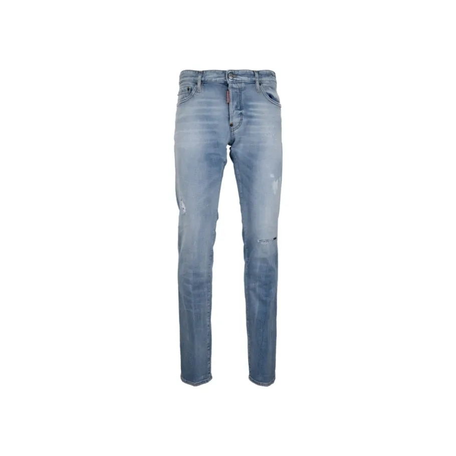 Dsquared2 Heren Knoop Jeans met Distressed Details-Heren Jeans