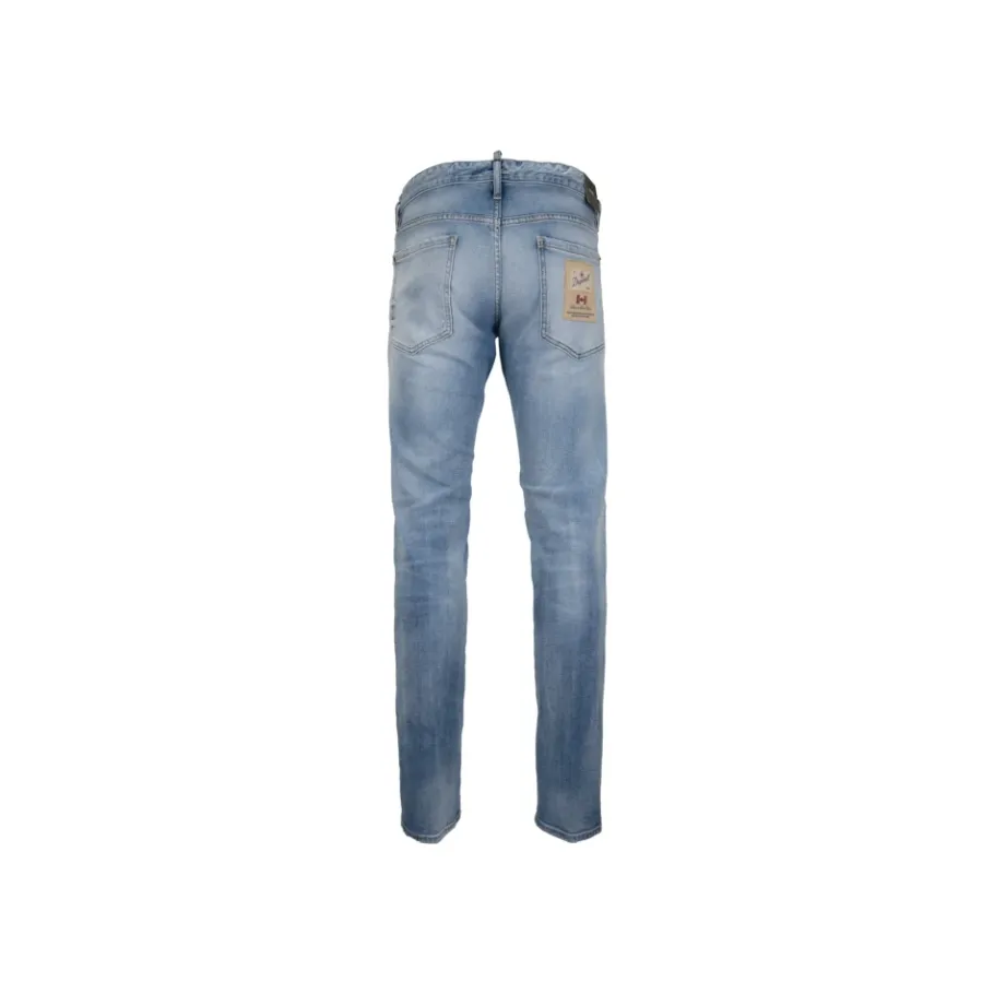 Dsquared2 Heren Knoop Jeans met Distressed Details-Heren Jeans