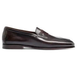 Santoni Heren leren Carlo instapper-Heren Instappers & Slip Ons