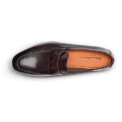 Santoni Heren leren Carlo instapper-Heren Instappers & Slip Ons