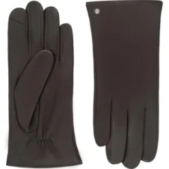 Roeckl Heren leren handschoenen in koffie-Heren Handschoenen
