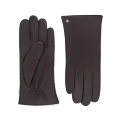 Roeckl Heren leren handschoenen in koffie-Heren Handschoenen