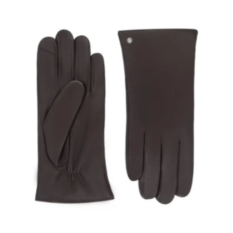 Roeckl Heren leren handschoenen in koffie-Heren Handschoenen