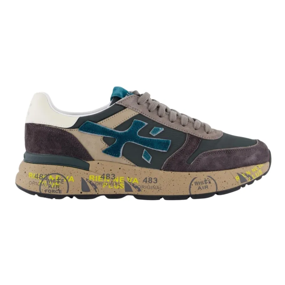 Premiata Heren Mick Sneaker /Blauw-Heren Sneakers