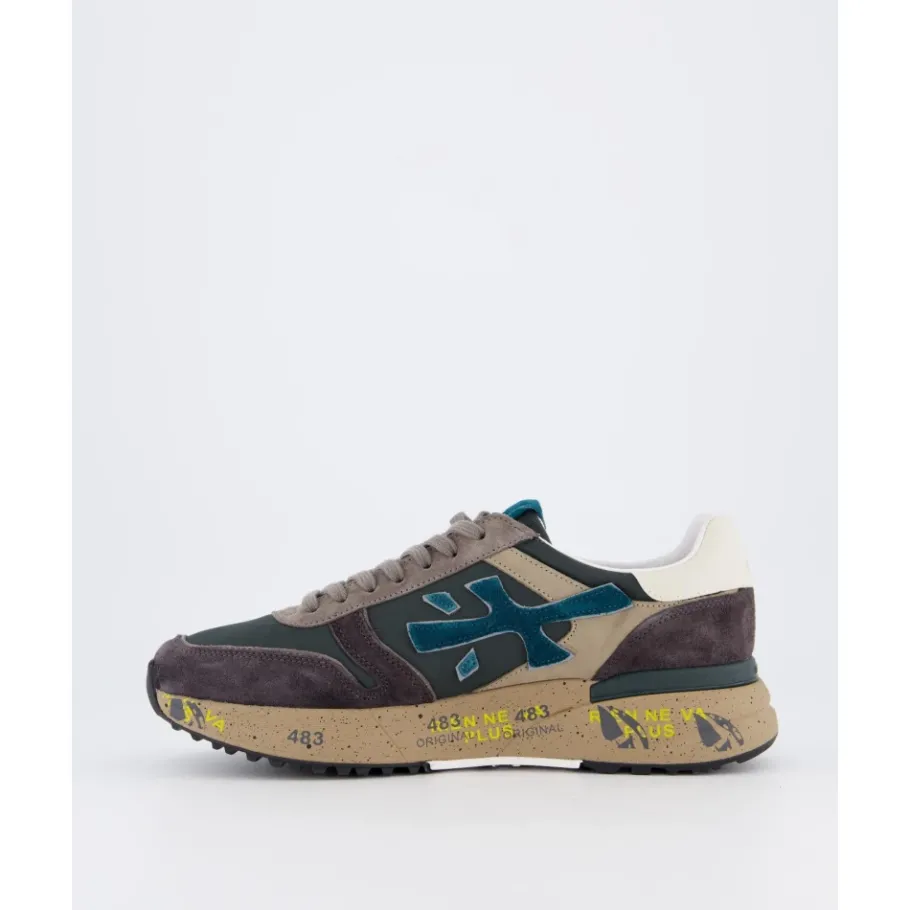 Premiata Heren Mick Sneaker /Blauw-Heren Sneakers