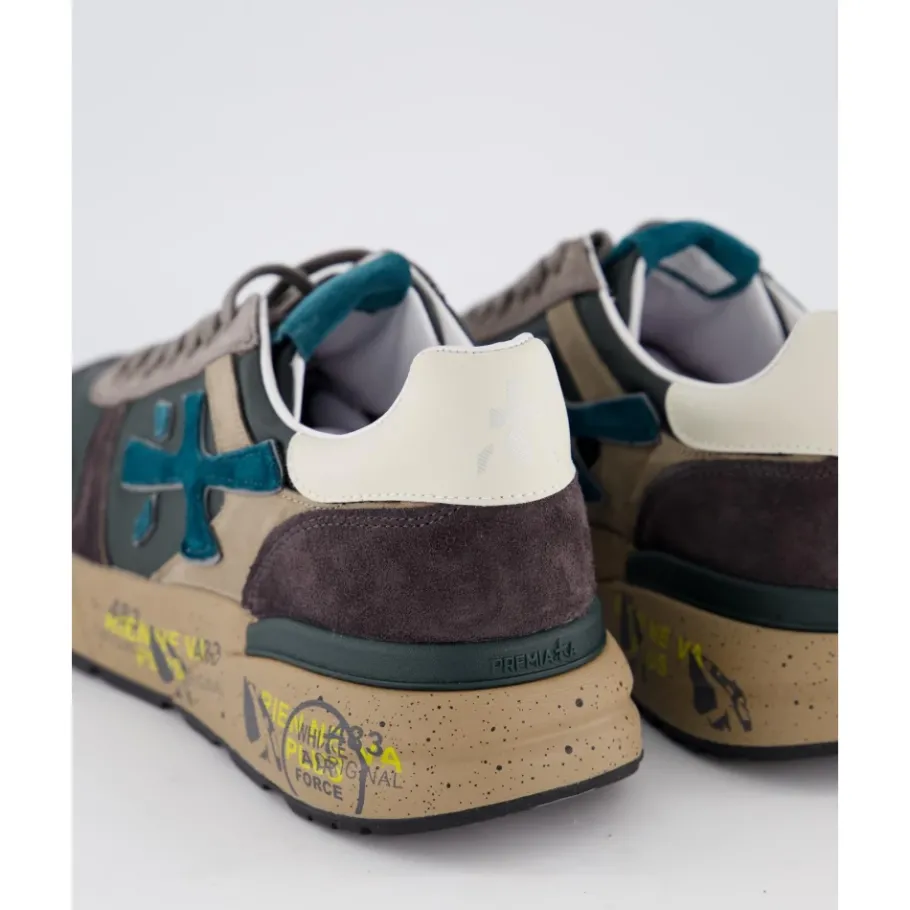 Premiata Heren Mick Sneaker /Blauw-Heren Sneakers