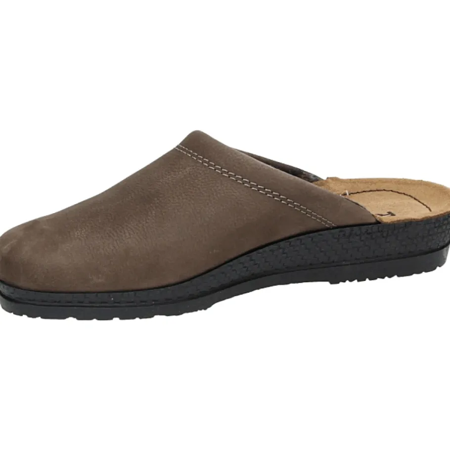 Rohde Heren Pantoffels Nubuck Rubberen Zool-Heren Pantoffels