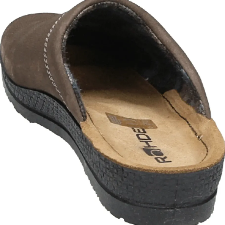 Rohde Heren Pantoffels Nubuck Rubberen Zool-Heren Pantoffels