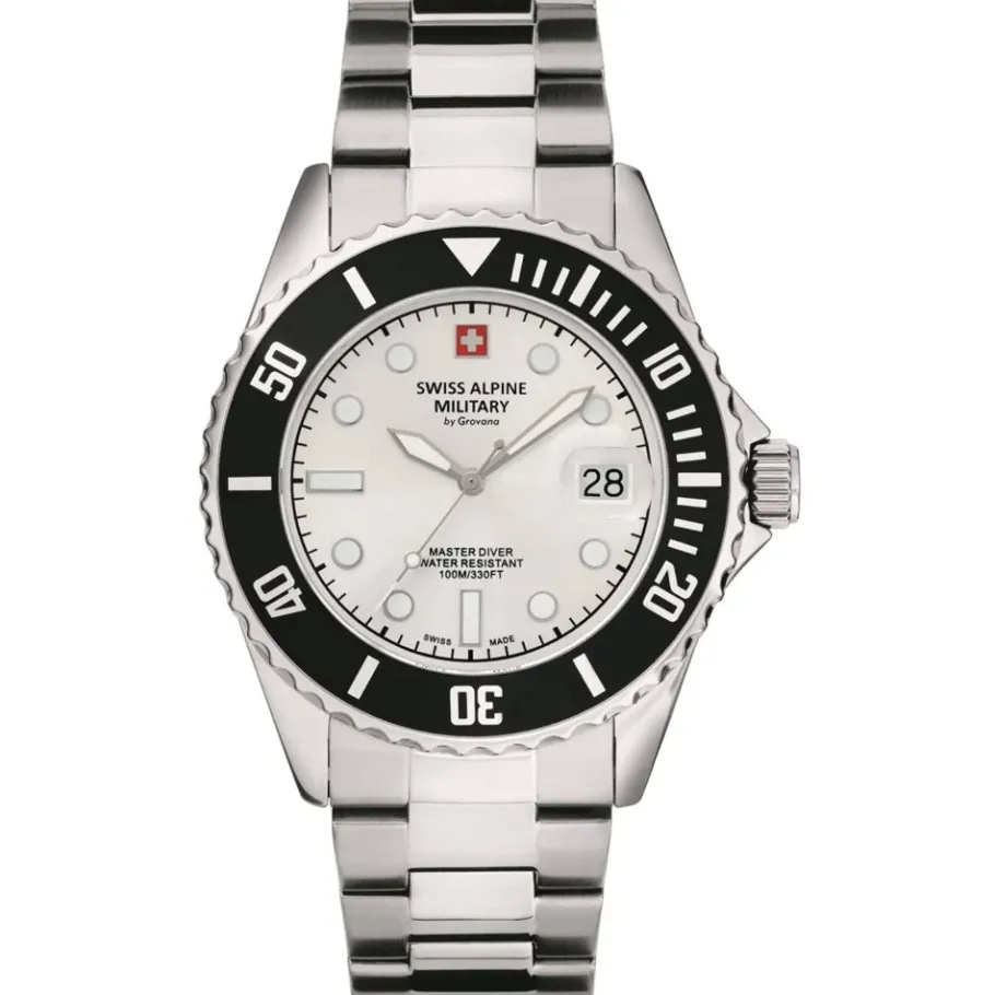 Swiss Alpine Military Heren polshorloge Master-Diver analoog kwarts 7053.1132-Heren Horloges