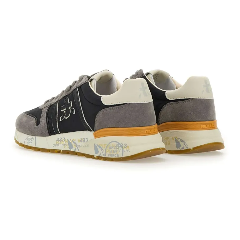 Premiata Heren Sneakers van Suède en Nylon-Heren Sneakers