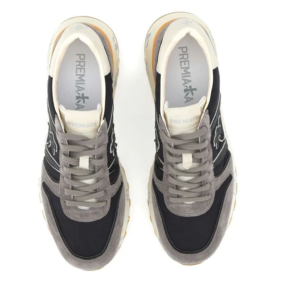 Premiata Heren Sneakers van Suède en Nylon-Heren Sneakers