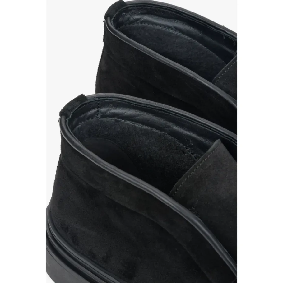 Estro Heren e Warme Verhoogde Loafers gemaakt van Echt Italiaans Premium Velours-Heren Laarzen