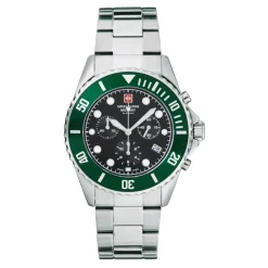 Swiss Alpine Military Herenhorloge 44 mm chronograaf & datumweergave roestvrijstalen armband-Heren Horloges