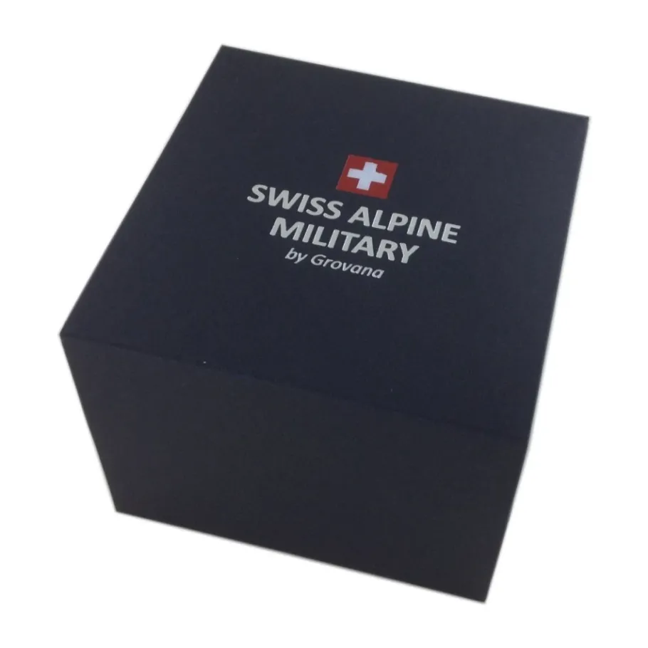 Swiss Alpine Military Herenhorloge 45 mm lederen band 7078.9535-Heren Horloges