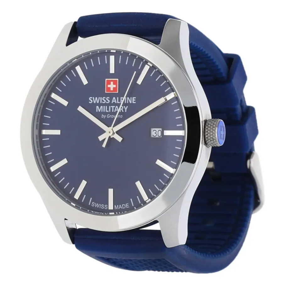 Swiss Alpine Military Herenhorloge donker 7055.1835SAM-Heren Horloges