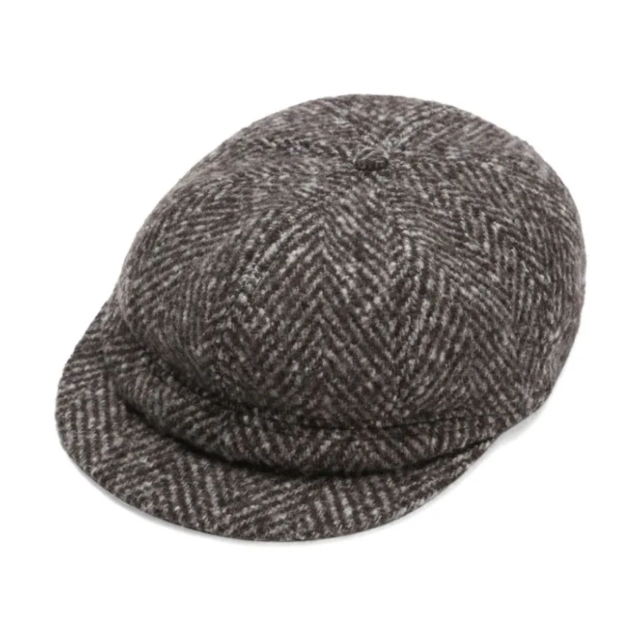 Dolce & Gabbana Herringbone Wool Flat Cap-Heren Hoeden