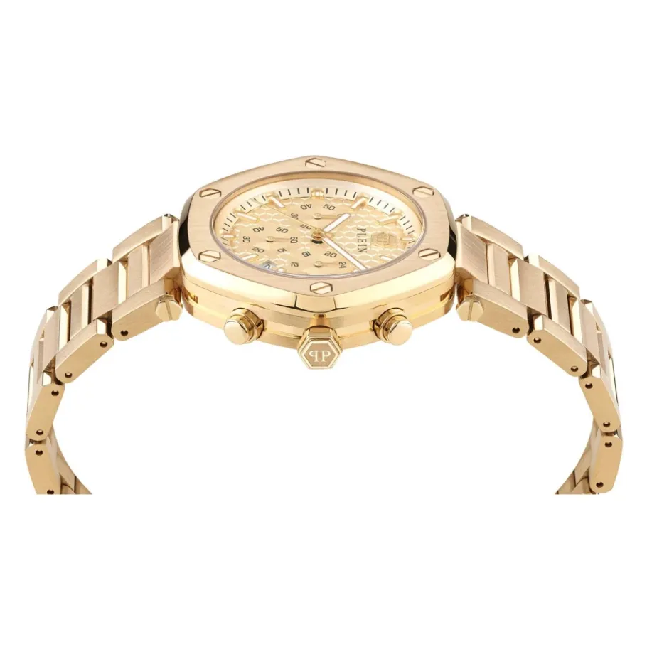 Philipp Plein Hexagon Chrono Gouden Horloge-Heren Horloges