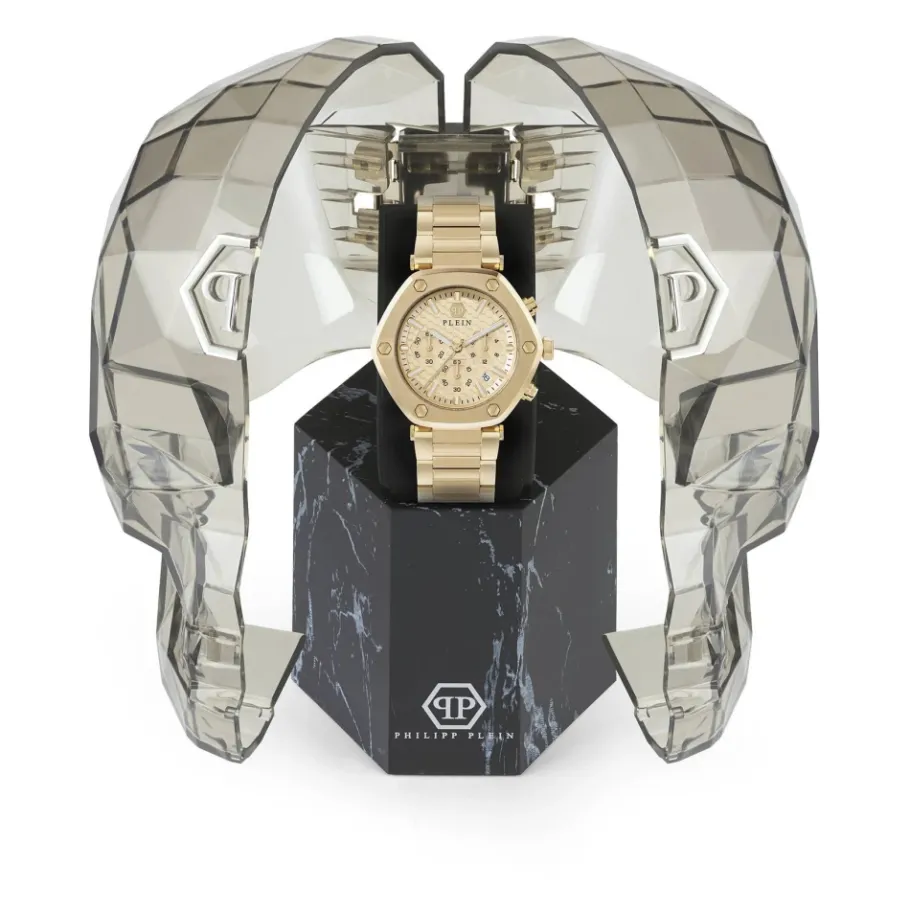 Philipp Plein Hexagon Chrono Gouden Horloge-Heren Horloges