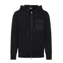 Moncler Hooded Top met rits en zakdetail-Heren Truien & Vesten