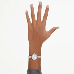 Swarovski Horloge Unisex Matrix Armband 25 mm Zilver, Wit 5677487-Heren Horloges